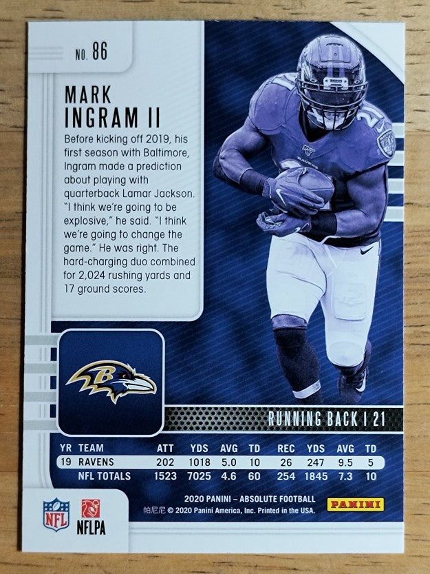 2020 Absolute Retail #86 Mark Ingram II