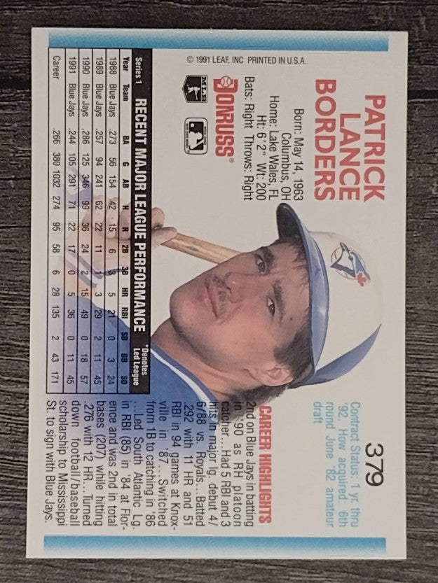 1992 Donruss #379 Pat Borders