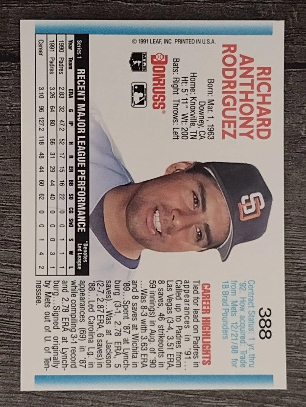 1992 Donruss #388 Rich Rodriguez