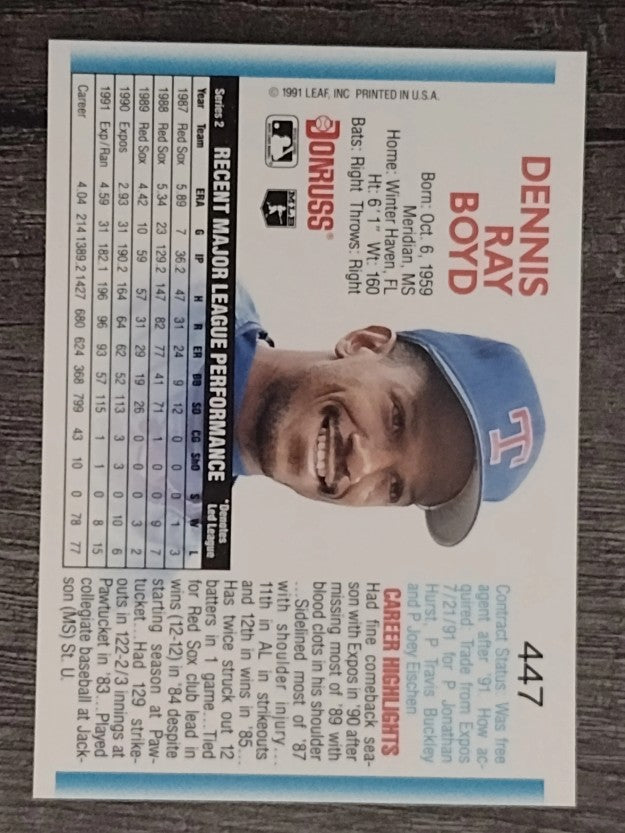 1992 Donruss #447 Oil Can Boyd