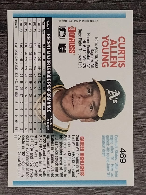 1992 Donruss #469 Curt Young