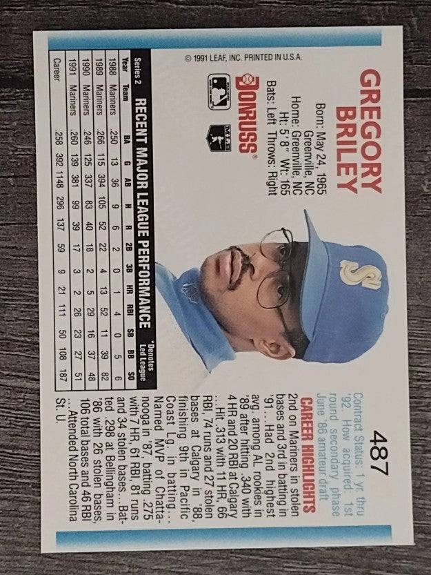 1992 Donruss #487 Greg Briley