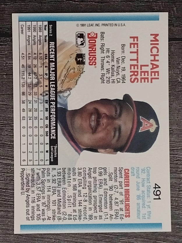 1992 Donruss #491 Mike Fetters