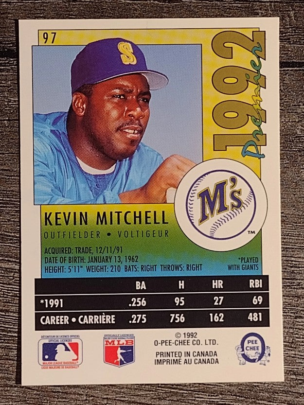 1992 O-Pee-Chee Premier #97 Kevin Mitchell