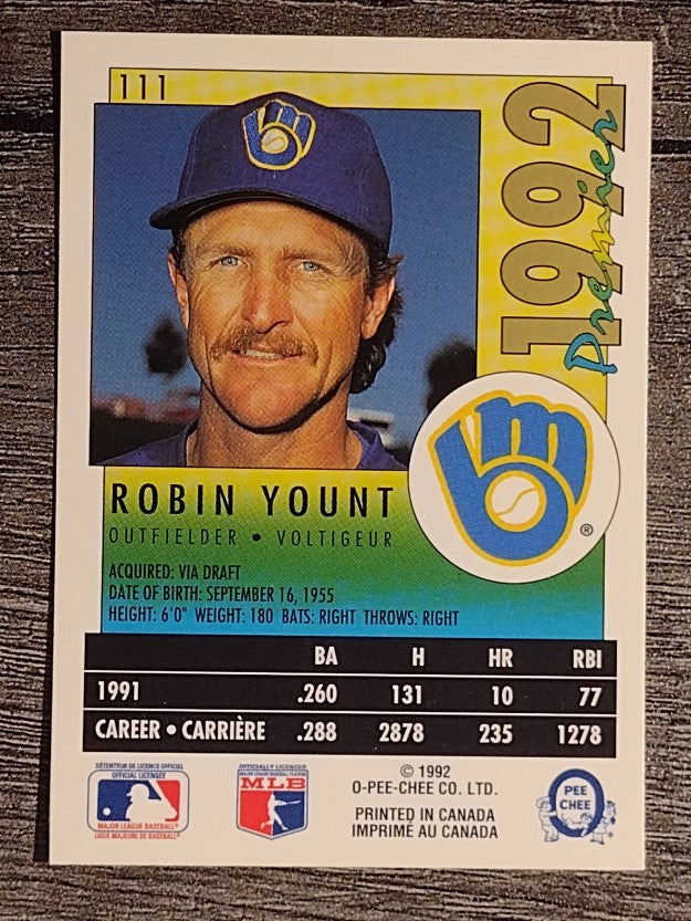 1992 O-Pee-Chee Premier #111 Robin Yount