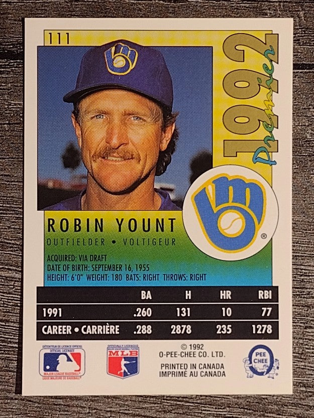 1992 O-Pee-Chee Premier #111 Robin Yount