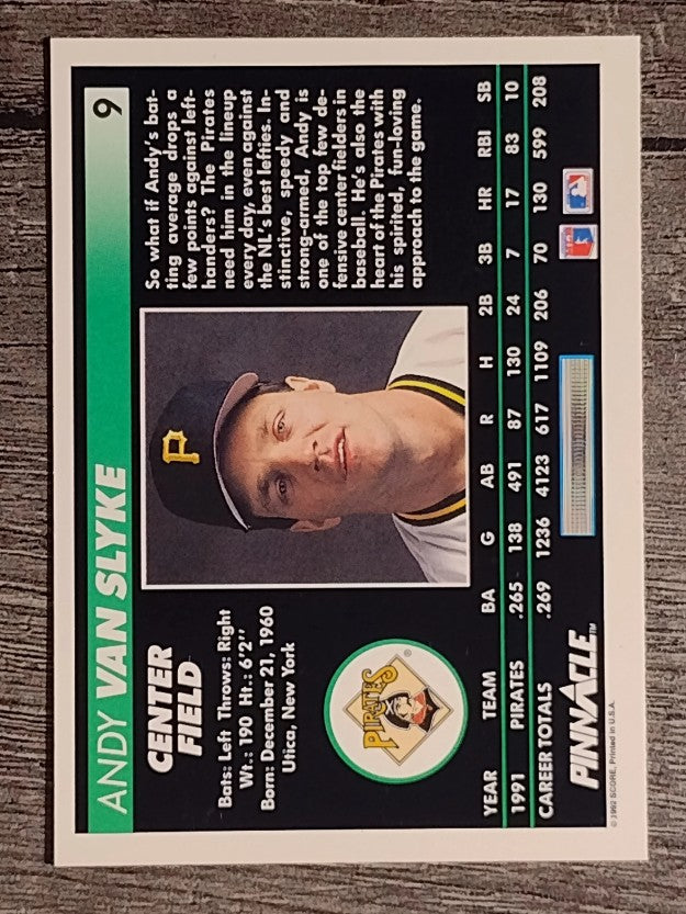 1992 Pinnacle #9 Andy Van Slyke