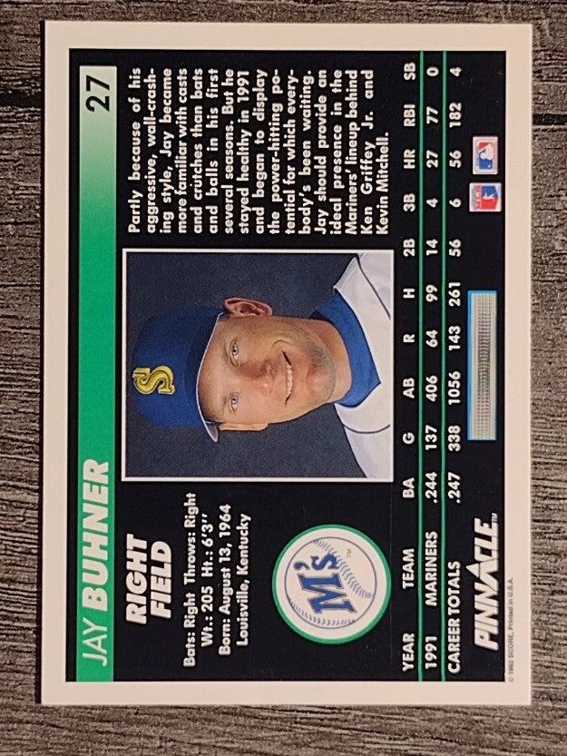 1992 Pinnacle #27 Jay Buhner
