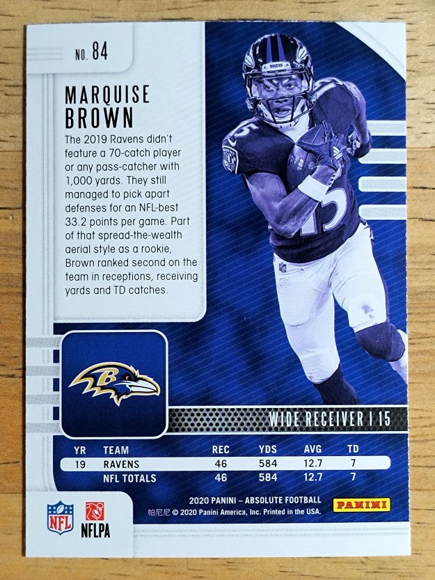 2020 Absolute Retail #84 Marquise Brown