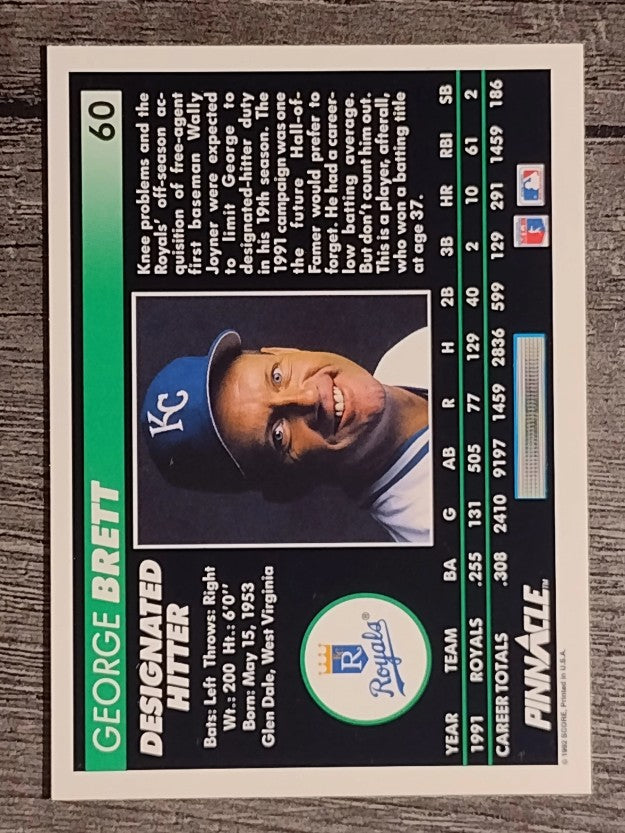 1992 Pinnacle #60 George Brett