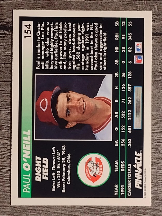 1992 Pinnacle #154 Paul O'Neill