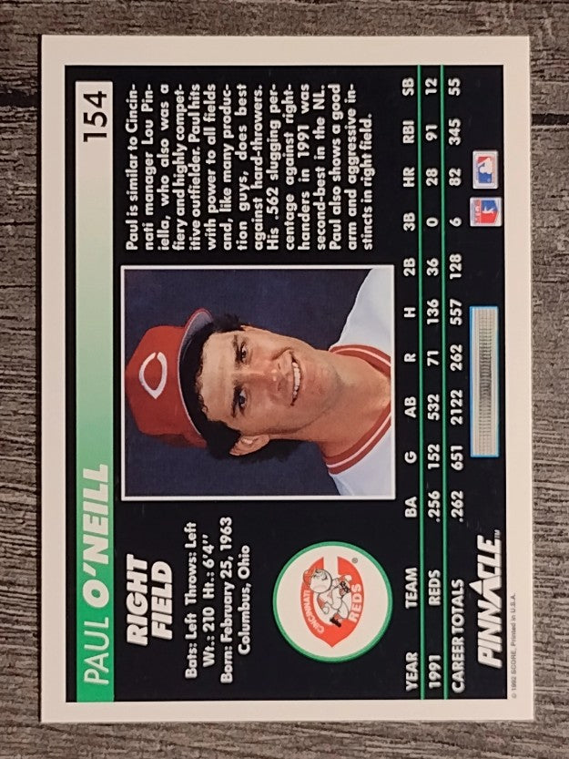 1992 Pinnacle #154 Paul O'Neill