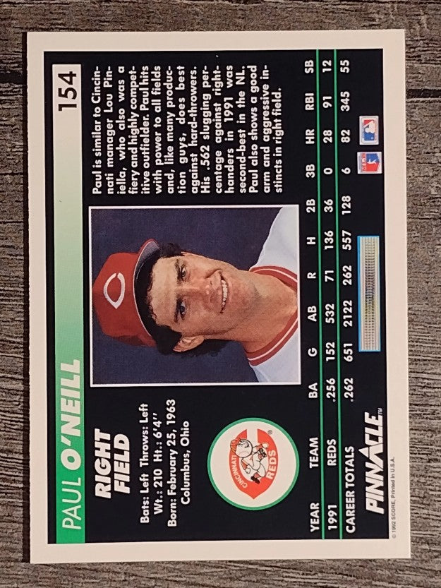 1992 Pinnacle #154 Paul O'Neill