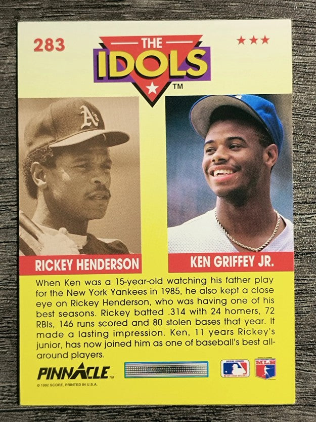 1992 Pinnacle #283 Ken Griffey Jr. I/Rickey Henderson