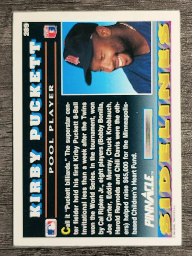 1992 Pinnacle #289 Kirby Puckett SIDE