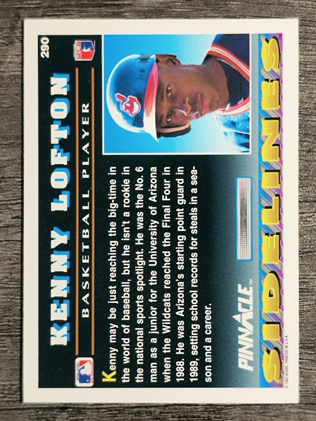 1992 Pinnacle #290 Kenny Lofton SIDE
