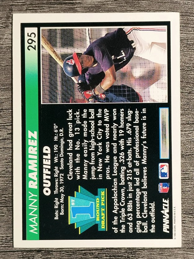 1992 Pinnacle #295 Manny Ramirez RC (NM)