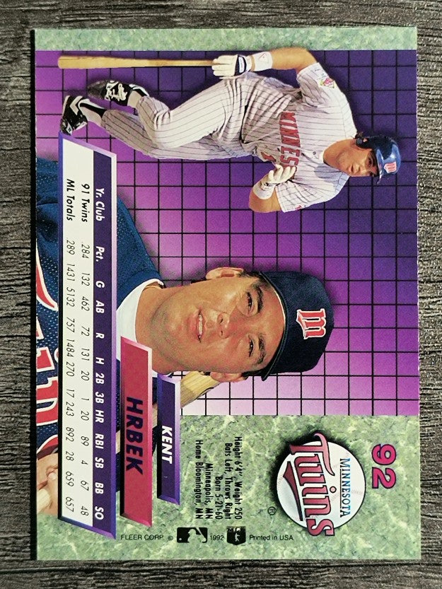 1992 Ultra #92 Kent Hrbek