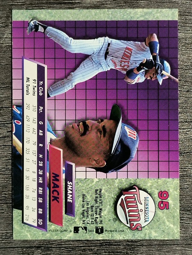1992 Ultra #95 Shane Mack