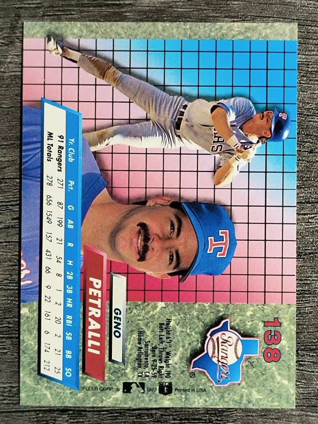 1992 Ultra #138 Geno Petralli