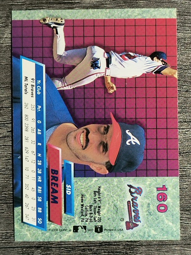 1992 Ultra #160 Sid Bream
