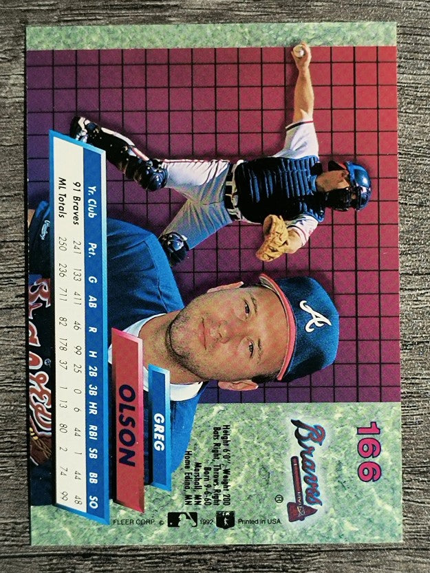 1992 Ultra #166 Greg Olson