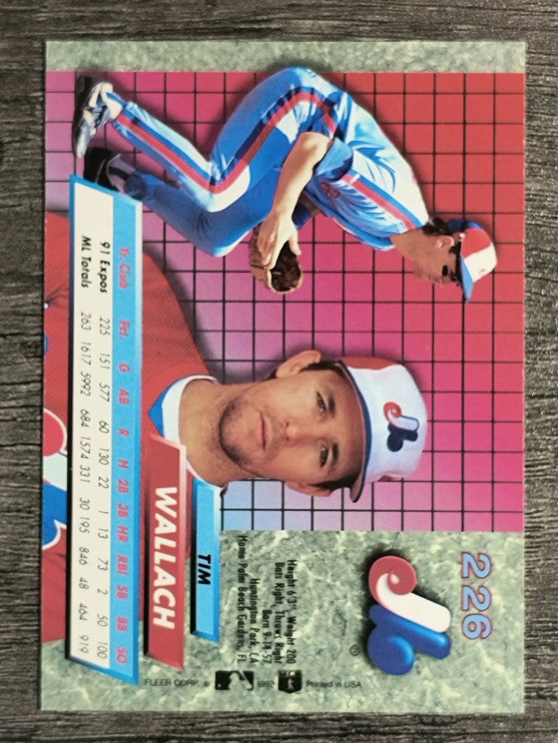 1992 Ultra #226 Tim Wallach