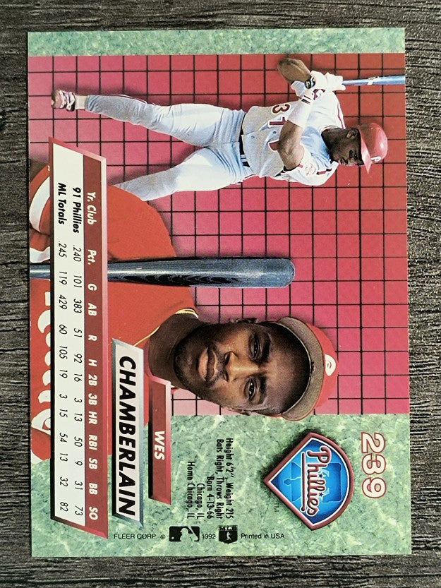 1992 Ultra #239 Wes Chamberlain