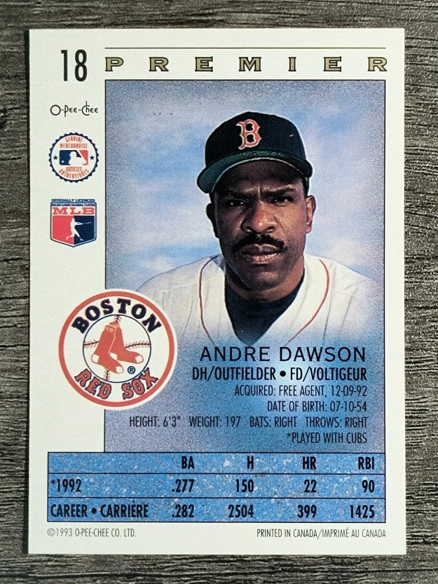 1993 O-Pee-Chee Premier #18 Andre Dawson