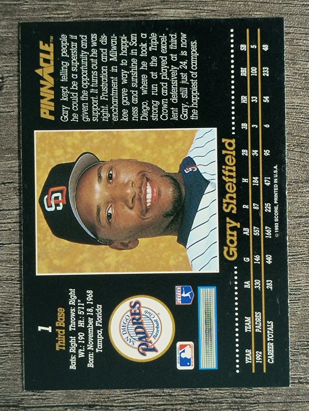 1993 Pinnacle #1 Gary Sheffield