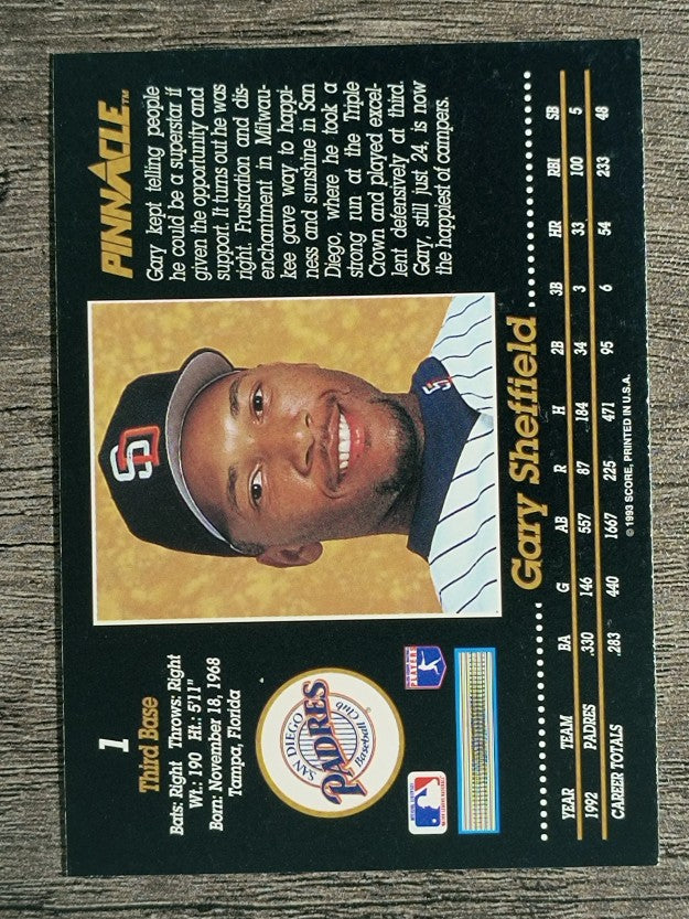 1993 Pinnacle #1 Gary Sheffield
