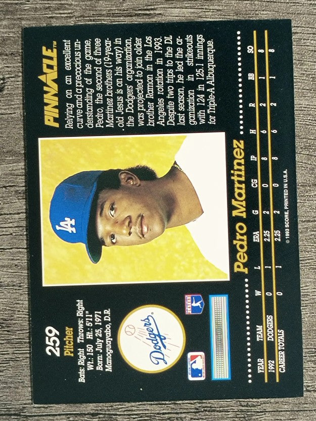 1993 Pinnacle #259 Pedro Martinez