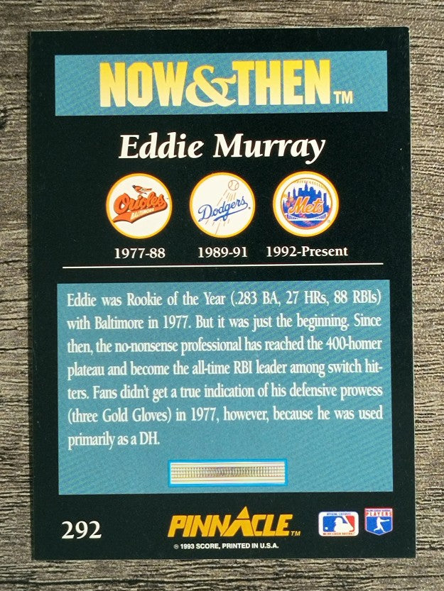 1993 Pinnacle #292 Eddie Murray NT