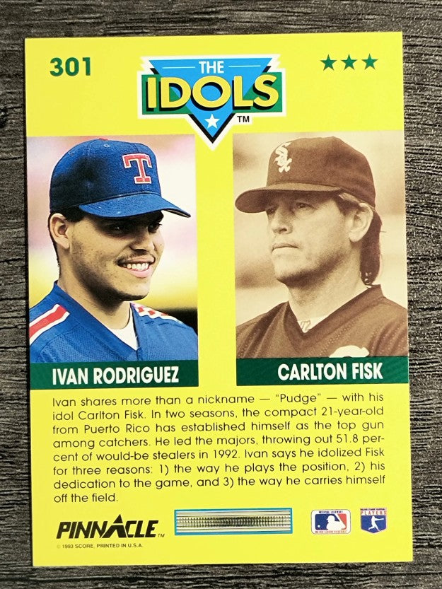 1993 Pinnacle #301 Ivan Rodriguez/Carlton Fisk