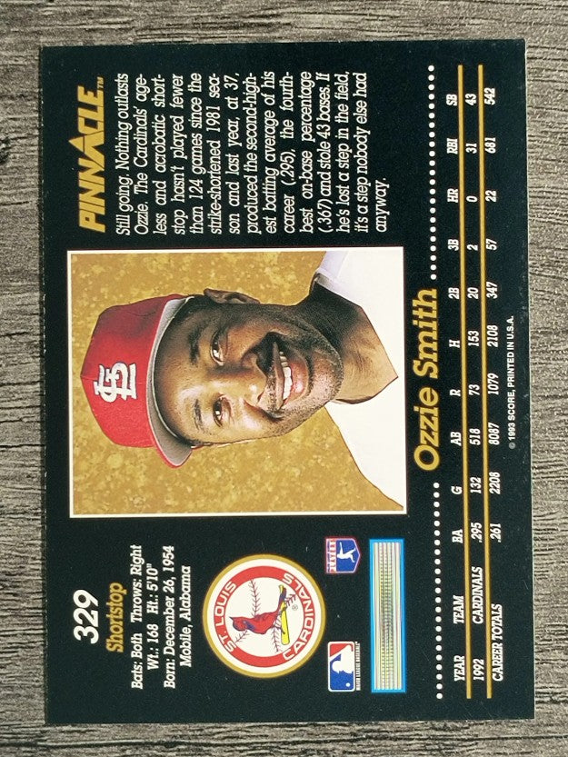 1993 Pinnacle #329 Ozzie Smith