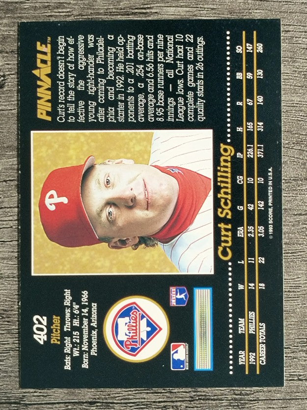 1993 Pinnacle #402 Curt Schilling