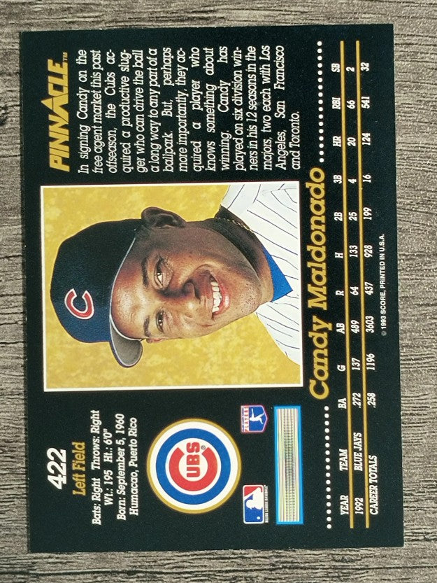 1993 Pinnacle #422 Candy Maldonado