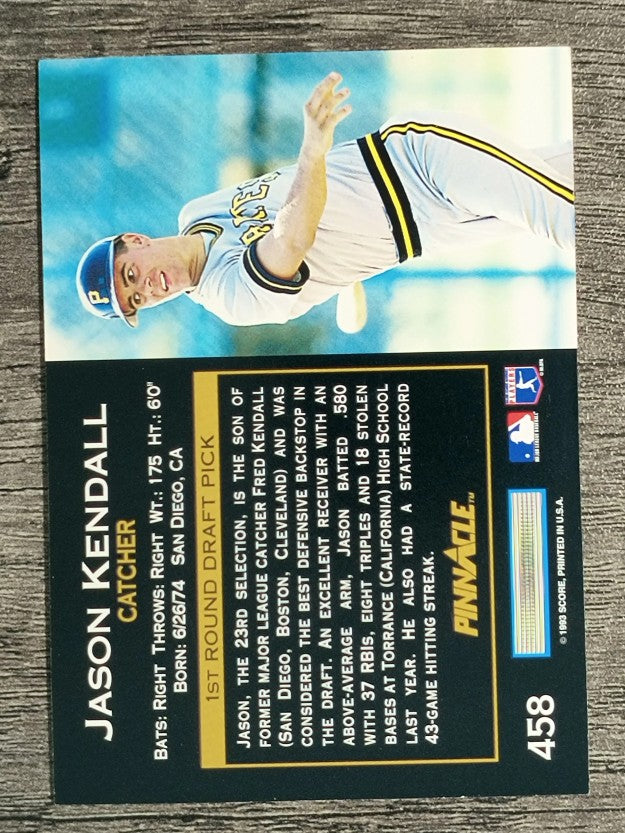 1993 Pinnacle #458 Jason Kendall RC