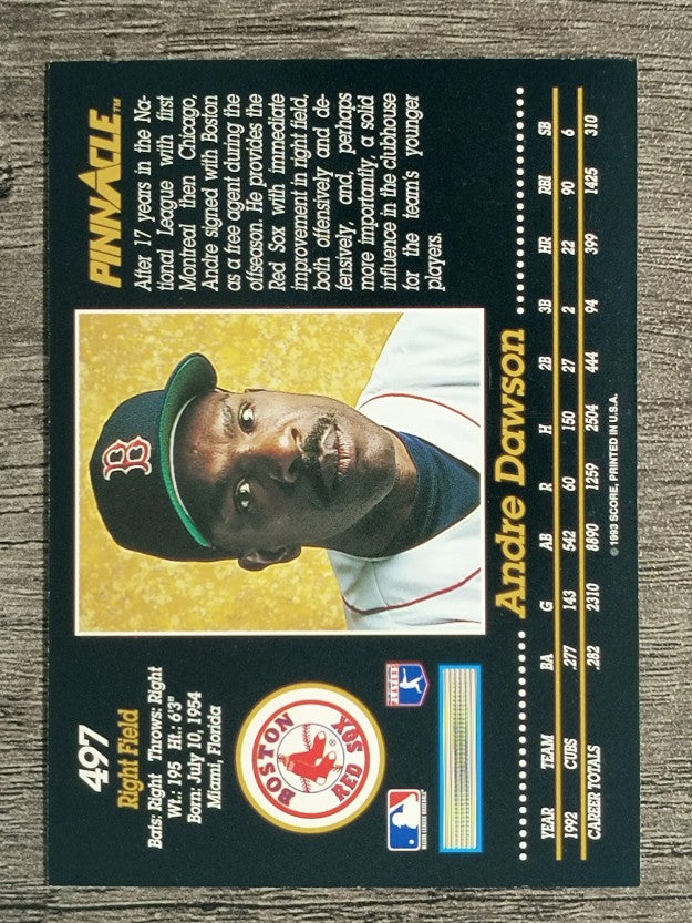 1993 Pinnacle #497 Andre Dawson
