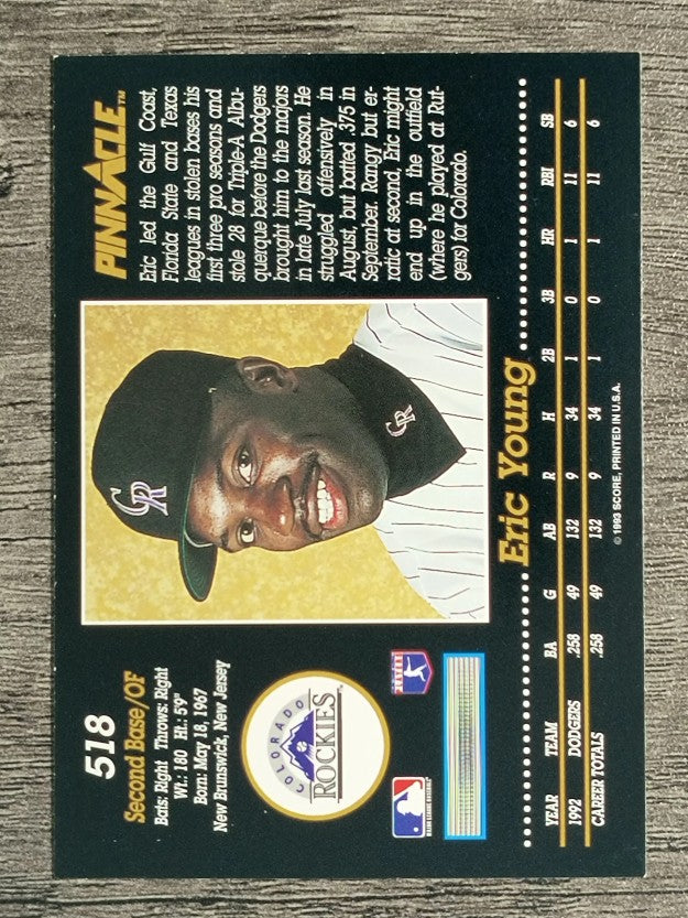 1993 Pinnacle #518 Eric Young