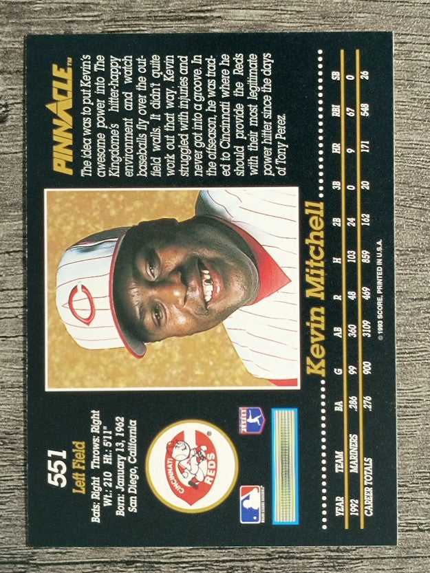 1993 Pinnacle #551 Kevin Mitchell