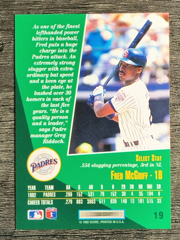 1993 Select #19 Fred McGriff