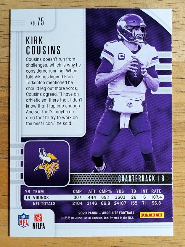 2020 Absolute Retail #75 Kirk Cousins