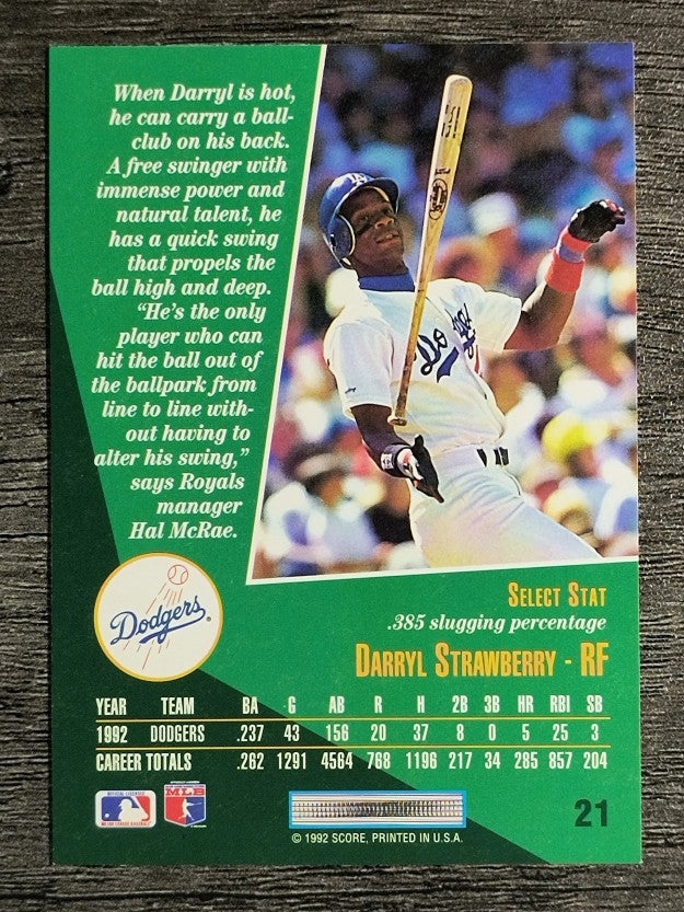1993 Select #21 Darryl Strawberry