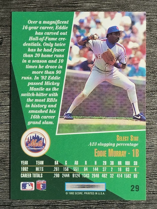 1993 Select #29 Eddie Murray