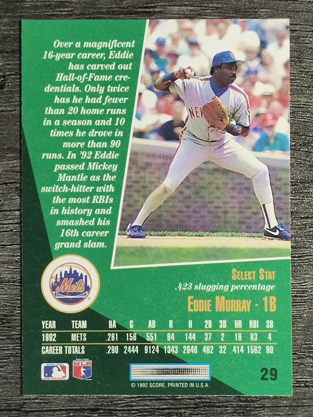 1993 Select #29 Eddie Murray