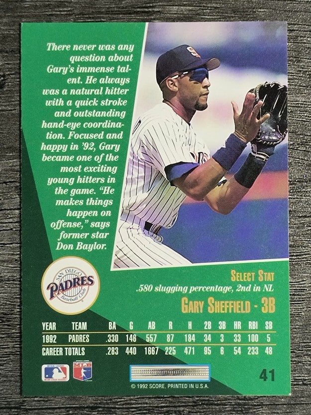 1993 Select #41 Gary Sheffield