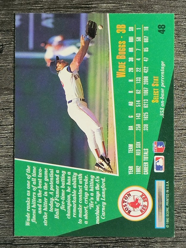 1993 Select #48 Wade Boggs