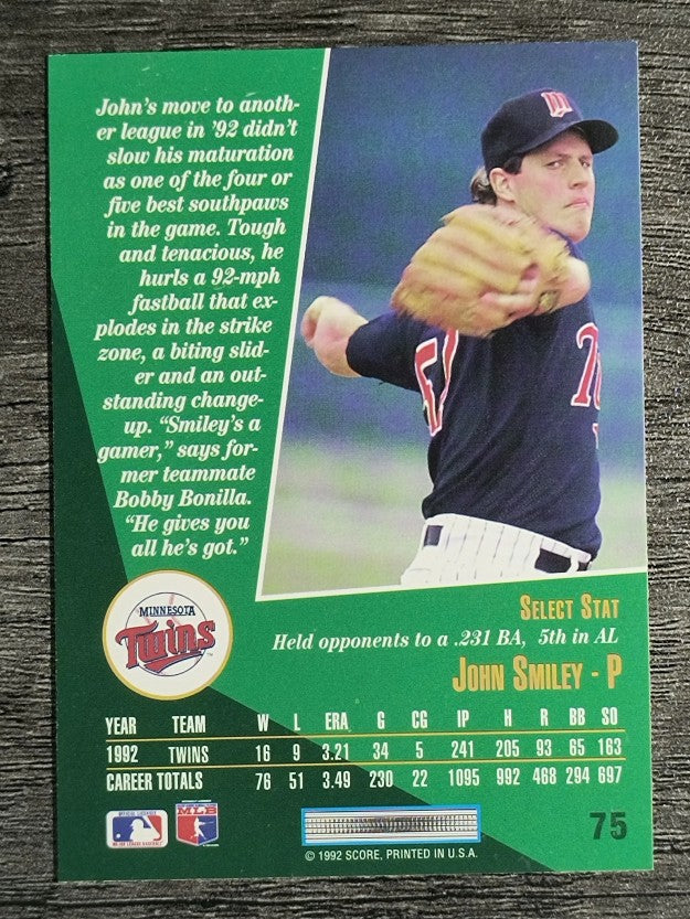 1993 Select #75 John Smiley