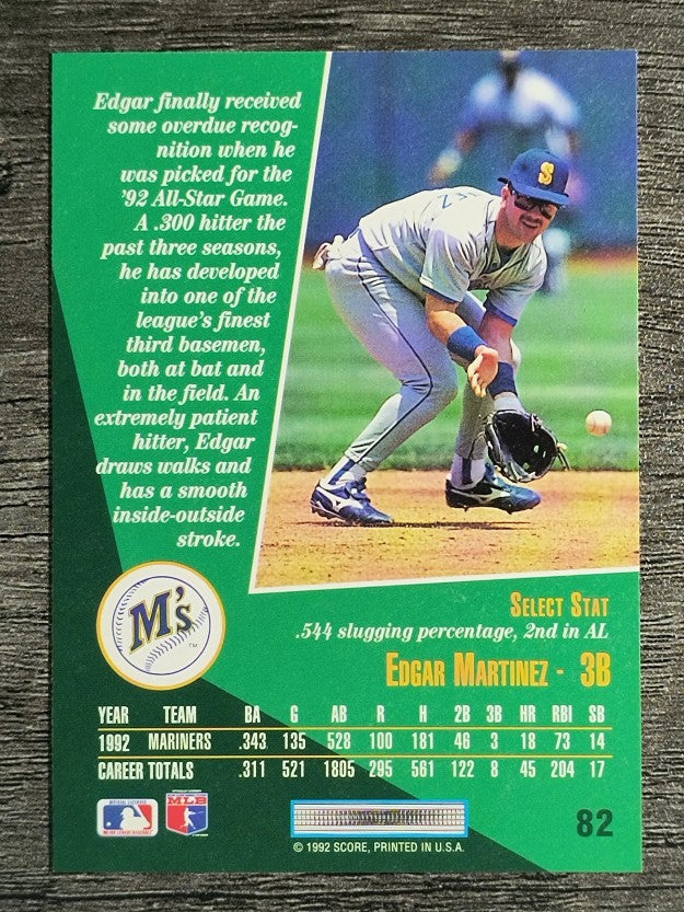 1993 Select #82 Edgar Martinez